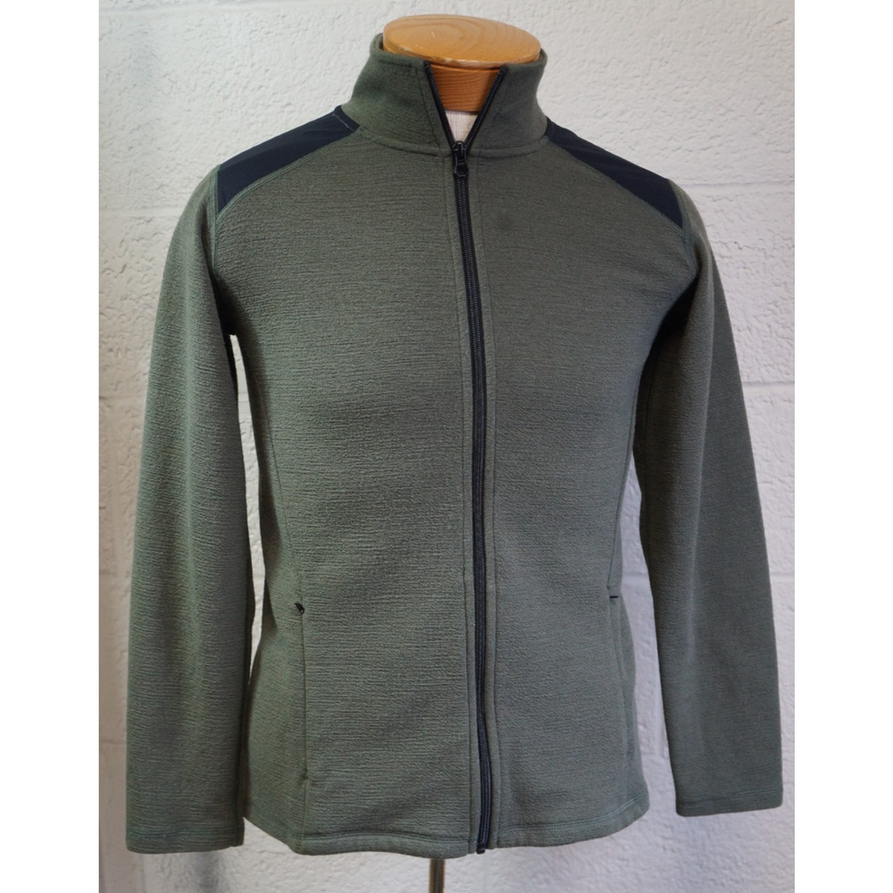 Woolx Merino Wool Jacket Womens Sz. Small Green Zip Up Peri Coat With Pockets